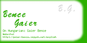 bence gaier business card